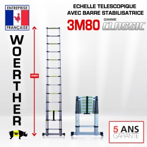 Échelle pliante avec plateforme aluminium 4 x 3 barreaux hauteur de travail  4,55 m - HORNBACH Luxembourg